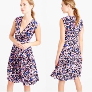 Like new! J. Crew silk floral pleated dress